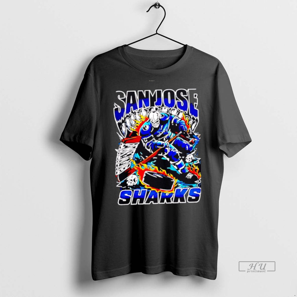 New San Jose Sharks Skeleton Player Graphic 2025 - Adult & Kids T-Shirts, Sweatshirts & Hoodies apparel design preview 1