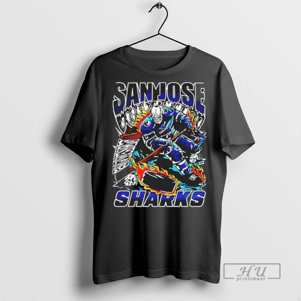 New San Jose Sharks Skeleton Player Graphic 2025 - Adult & Kids T-Shirts, Sweatshirts & Hoodies apparel design preview 1