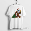 New Santa Bigfoot Christmas Tree Xmas - Adult & Kids T-Shirts, Sweatshirts & Hoodies apparel design preview 1