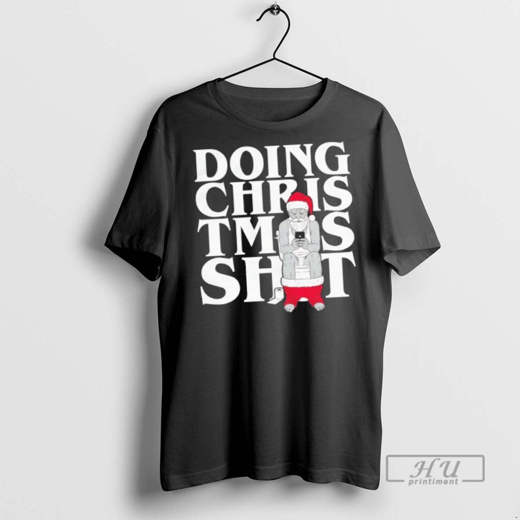 New Santa Claus Toilet Doing Christmas Shit - Adult & Kids T-Shirts, Sweatshirts & Hoodies apparel design preview 1