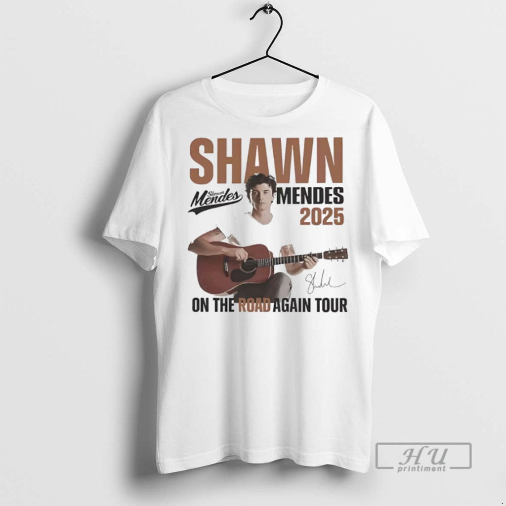 New Shawn Mendes On The Road Again Tour 2025 - Adult & Kids T-Shirts, Sweatshirts & Hoodies apparel design preview 1