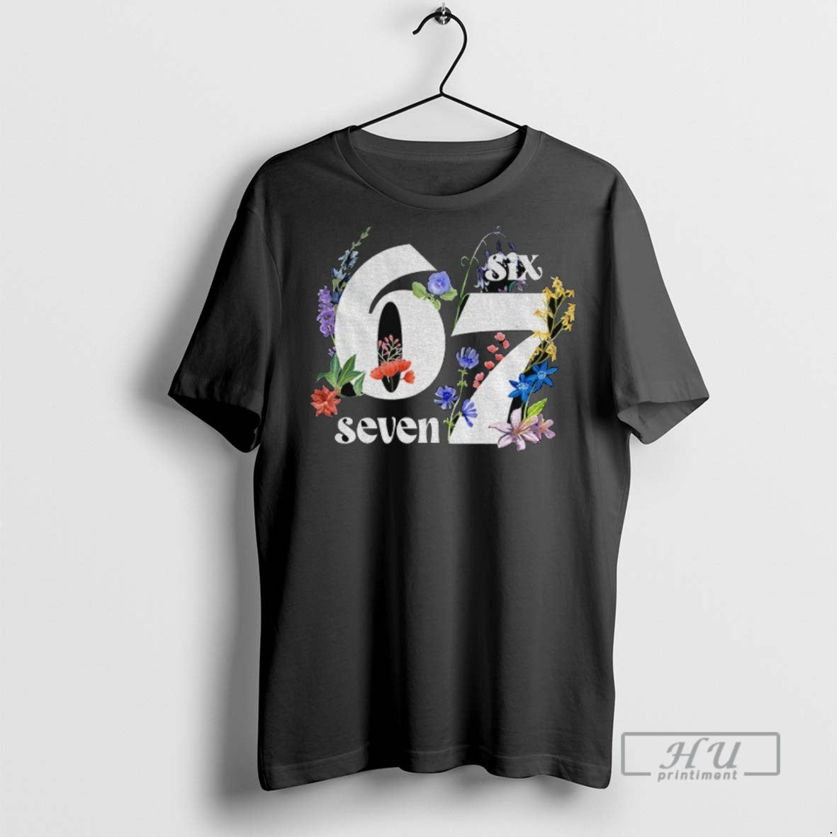 New Six Seven 6 7 Floral Gen Z Humor - Adult & Kids T-Shirts, Sweatshirts & Hoodies apparel design preview 1