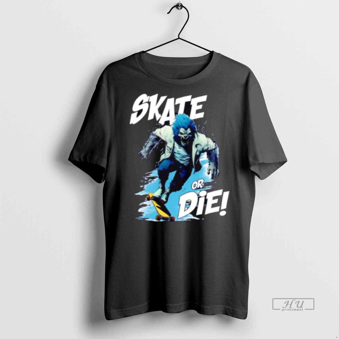 New Skate Or Die Wolfy Classic Graphic Sweater - Adult & Kids T-Shirts, Sweatshirts & Hoodies apparel design preview 1