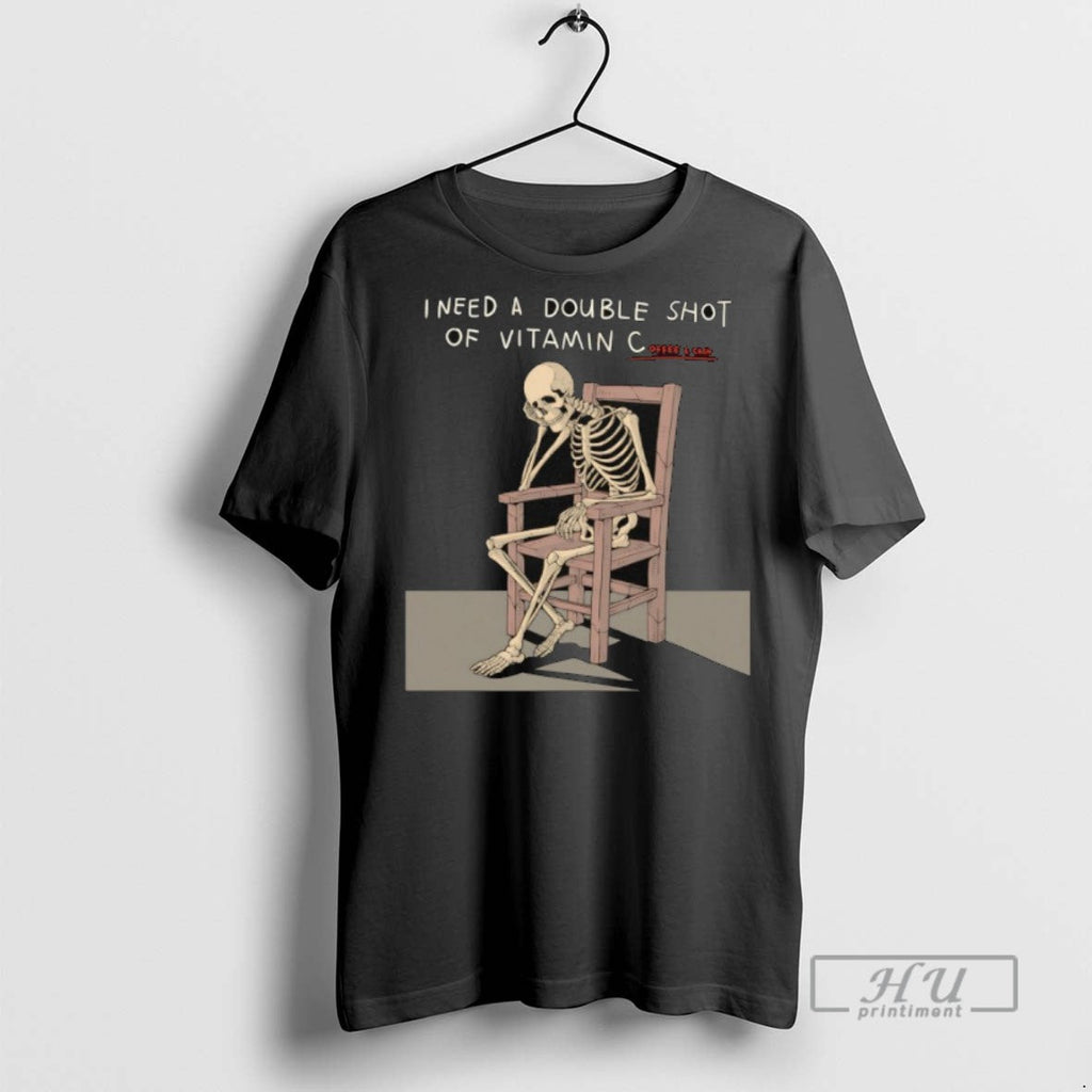 New Skeleton I Need A Double Shot Of Vitamin C - Adult & Kids T-Shirts, Sweatshirts & Hoodies apparel design preview 1