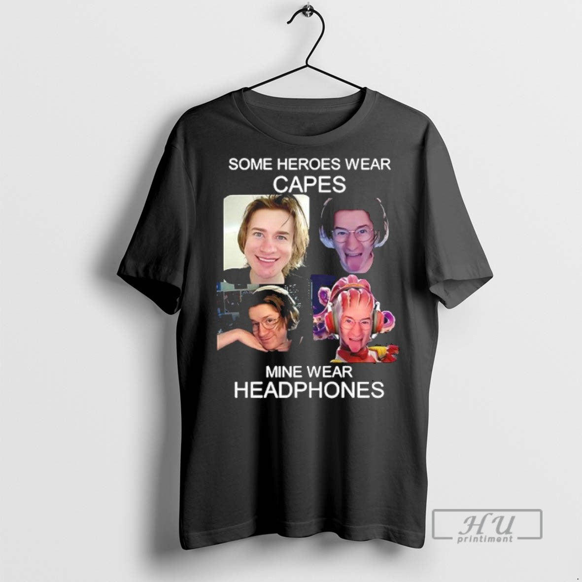 New Some Heroes Wear Capes Mine Headphones - Adult & Kids T-Shirts, Sweatshirts & Hoodies apparel design preview 1