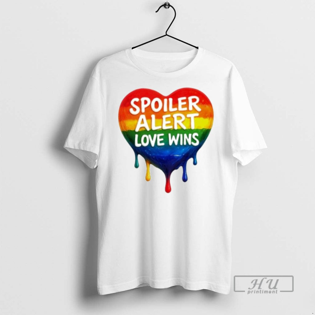 New Spoiler Alert Love Wins Lgbtq Ornaments - Adult & Kids T-Shirts, Sweatshirts & Hoodies apparel design preview 1