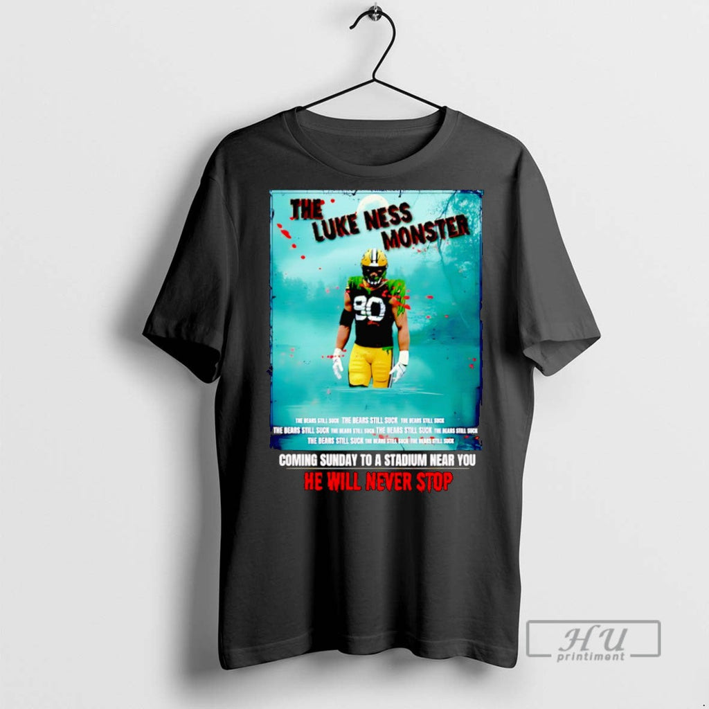 New The Luke Ness Monster Coming Sunday To A Stadium - Adult & Kids T-Shirts, Sweatshirts & Hoodies apparel design preview 1