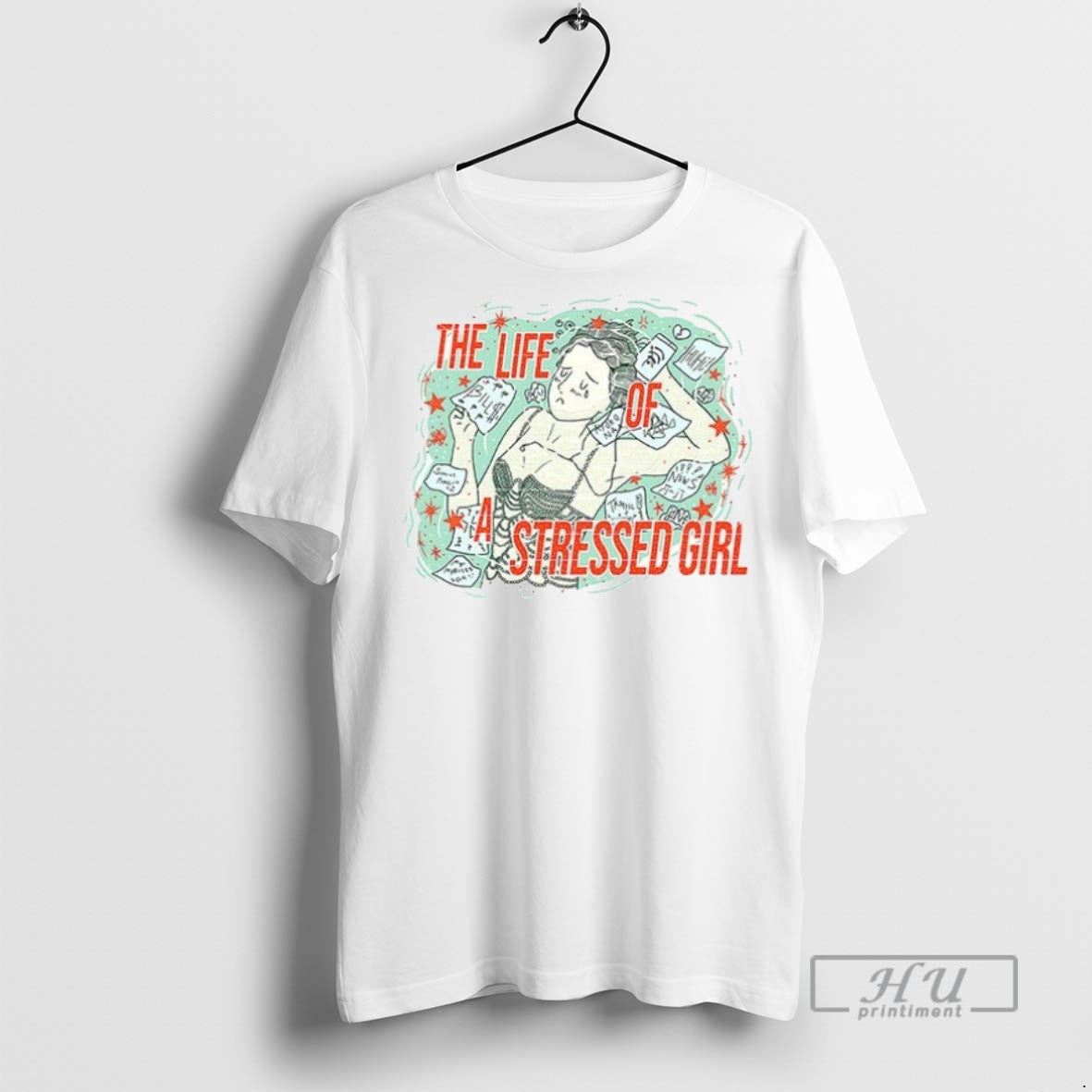New The Life Of A Stressed Girl Ceramic And Classic - Adult & Kids T-Shirts, Sweatshirts & Hoodies apparel design preview 1