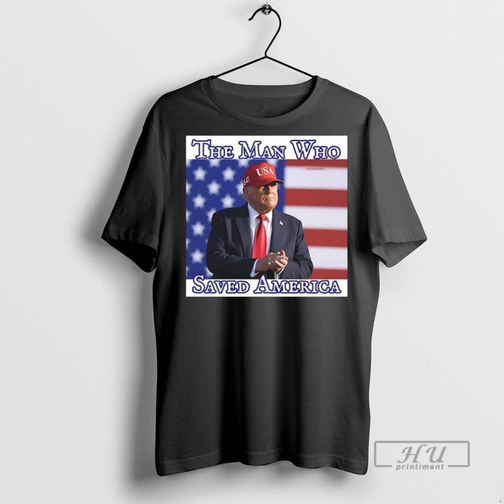 New Trump The Man Who Saved America Ceramic And - Adult & Kids T-Shirts, Sweatshirts & Hoodies apparel design preview 1