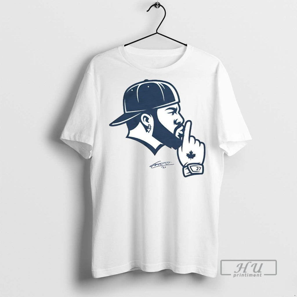 New Vladimir Guerrero Jr Shush Head Signature - Adult & Kids T-Shirts, Sweatshirts & Hoodies apparel design preview 1