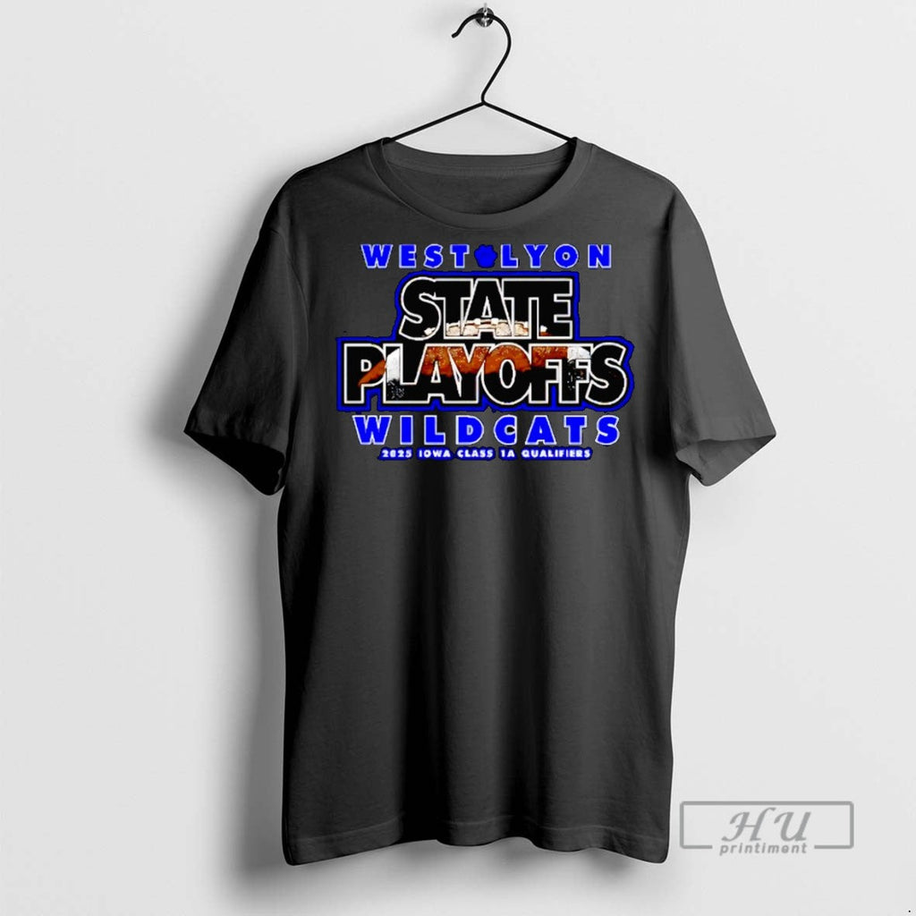 New West Lyon State Playoffs Wildcats 2025 Iowa Class - Adult & Kids T-Shirts, Sweatshirts & Hoodies apparel design preview 1