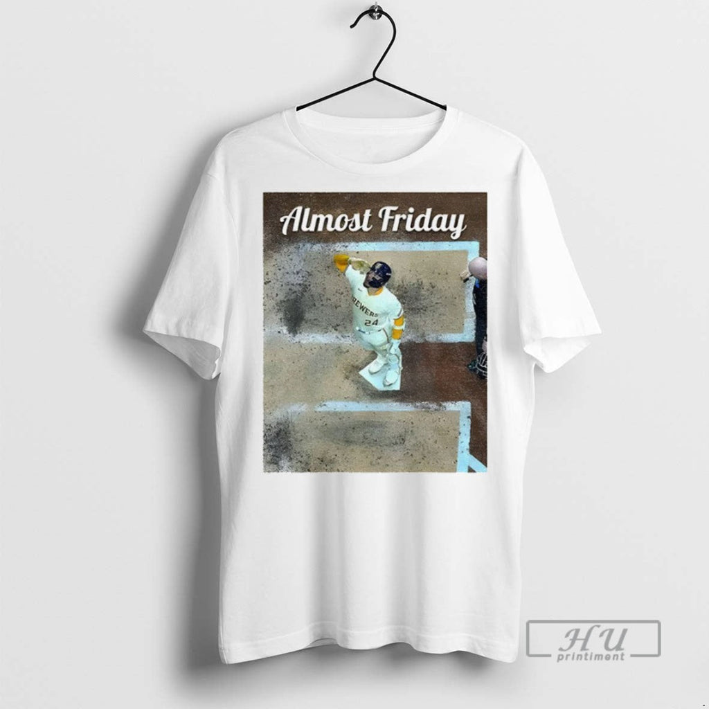 New William Contreras Milwaukee Brewers Almost Friday - Adult & Kids T-Shirts, Sweatshirts & Hoodies apparel design preview 1