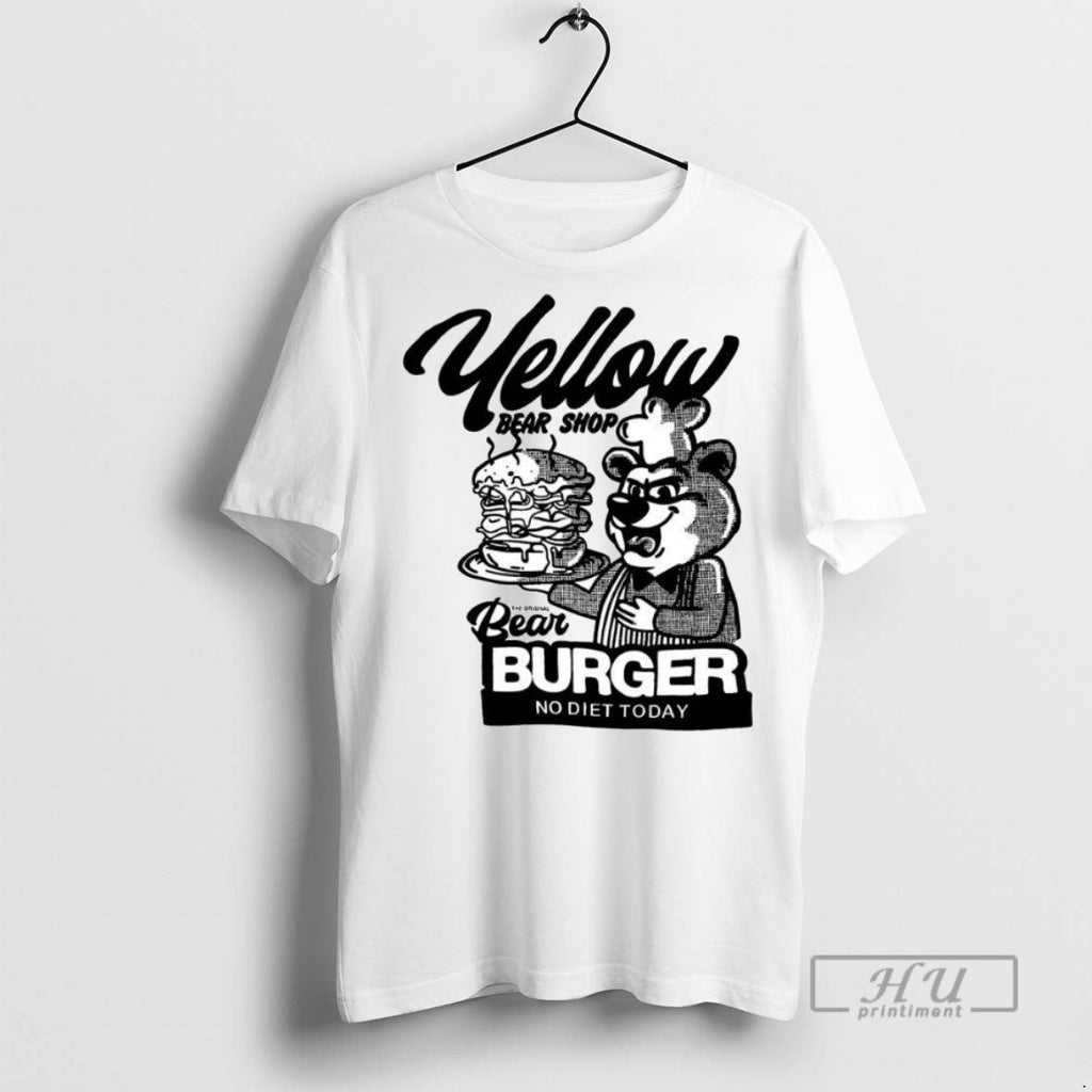 New Yellow Bear Shop Burger No Diet Today - Adult & Kids T-Shirts, Sweatshirts & Hoodies apparel design preview 1