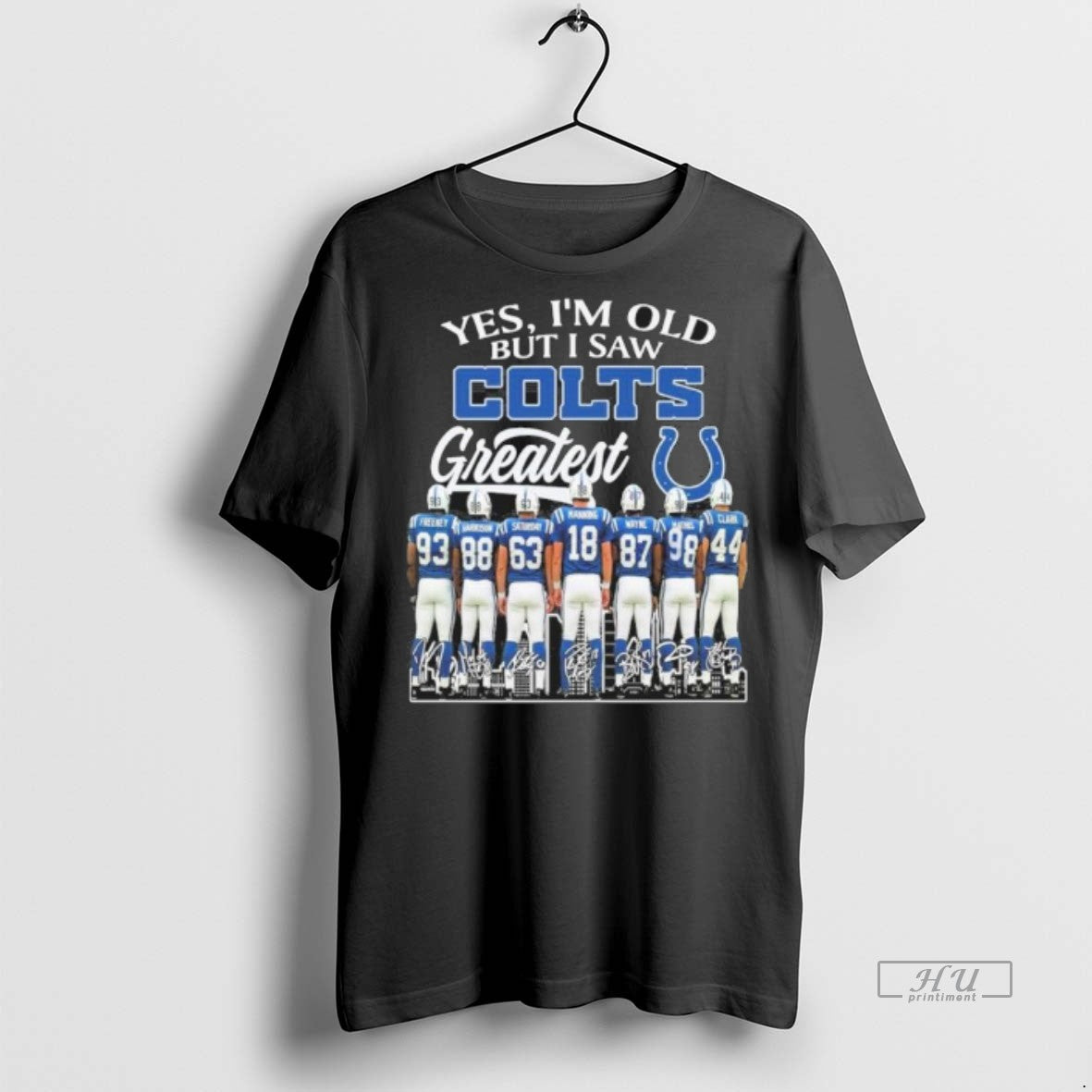 New Yes Im Old But I Saw Indianapolis Colts Legends - Adult & Kids T-Shirts, Sweatshirts & Hoodies apparel design preview 1