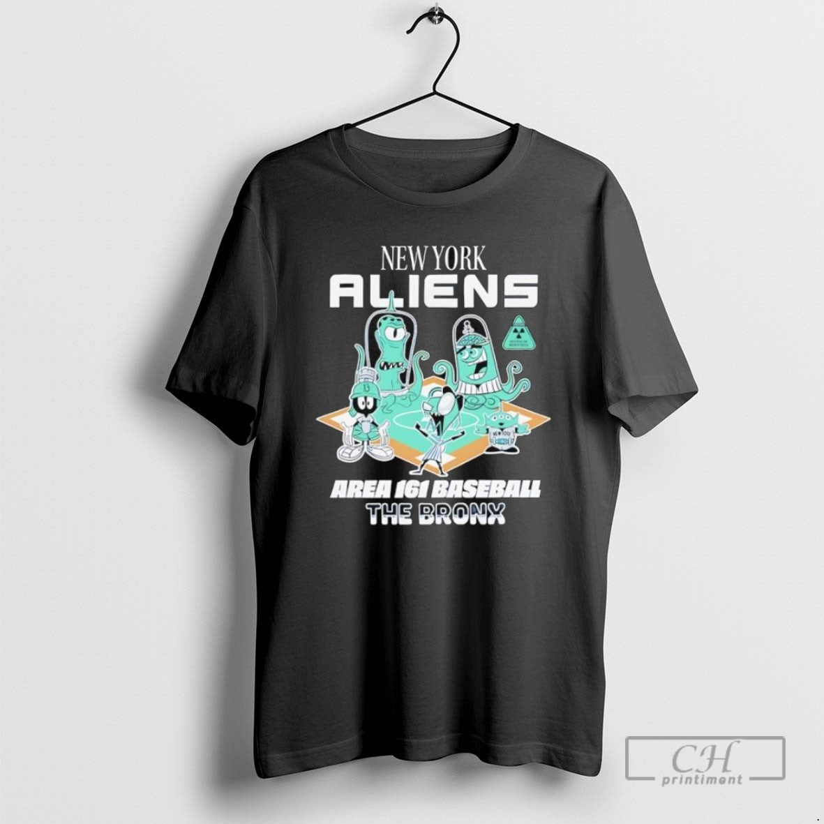 New York Aliens Area 161 Baseball The Bronx - Adult & Kids T-Shirts, Sweatshirts & Hoodies apparel design preview 1
