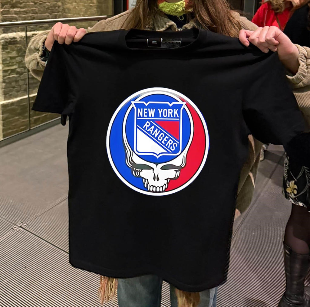 New York Rangers Grateful Dead Skull - Adult & Kids T-Shirts, Sweatshirts & Hoodies apparel design preview 2