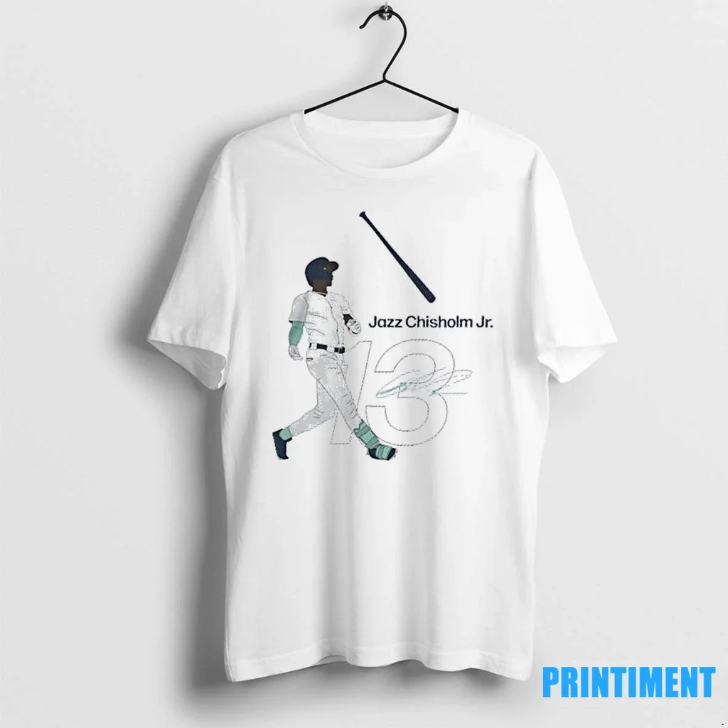 New York Yankees Jazz Chisholm Jr Bat Flip Signature - Adult & Kids T-Shirts, Sweatshirts & Hoodies apparel design preview 1