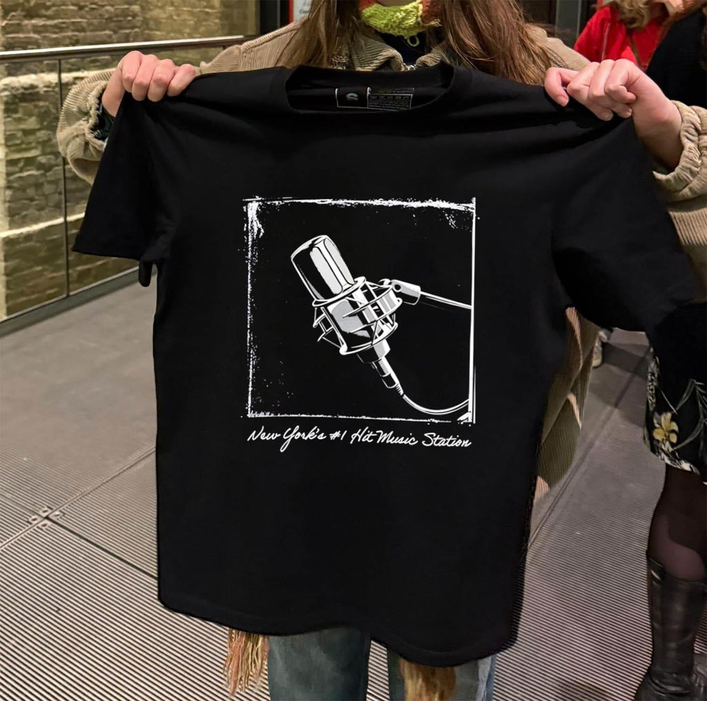 New York's #1 Hit Music Station Studio Microphone - Adult & Kids T-Shirts, Sweatshirts & Hoodies apparel design preview 2
