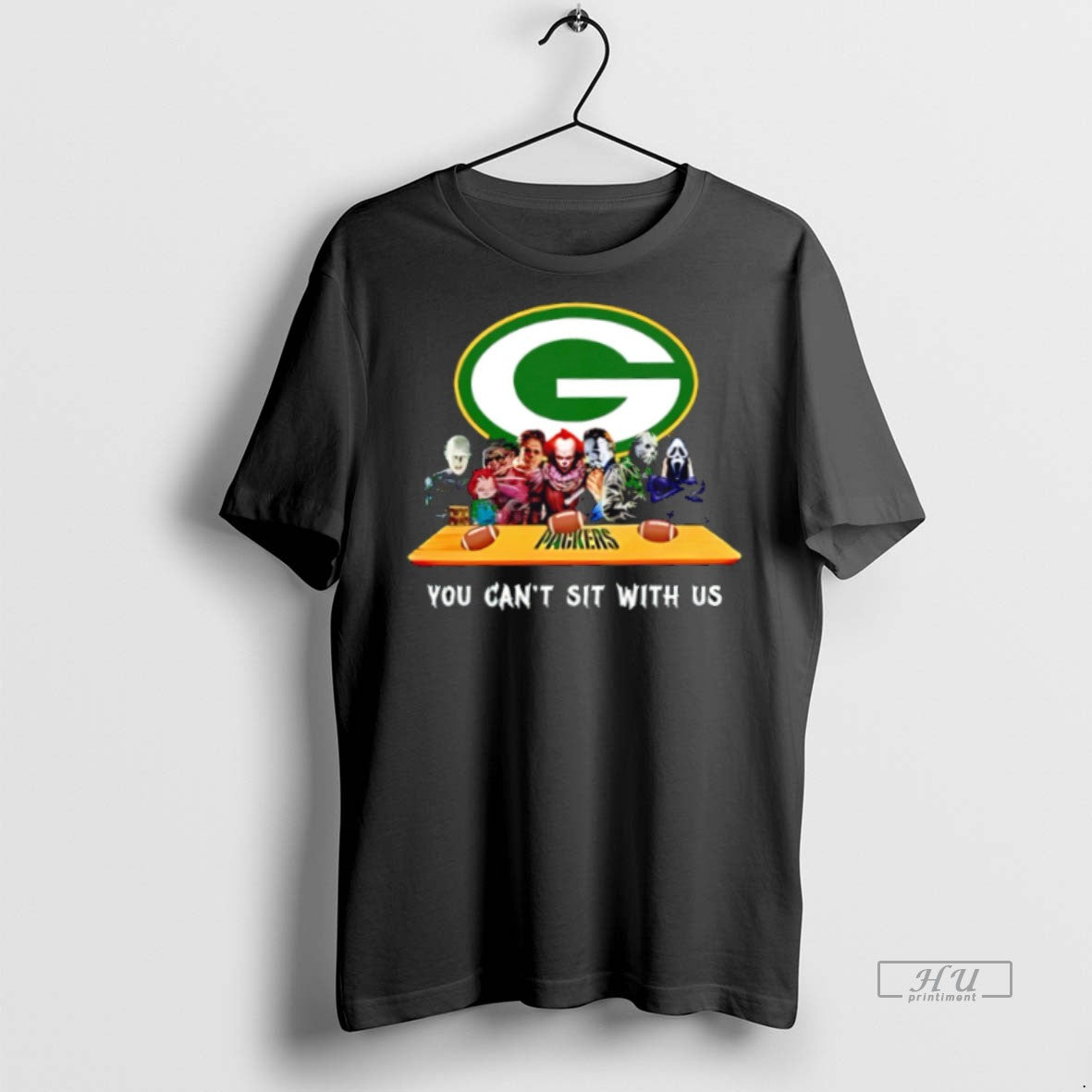 New You Cant Sit With Us Packers Football Horror - Adult & Kids T-Shirts, Sweatshirts & Hoodies apparel design preview 1