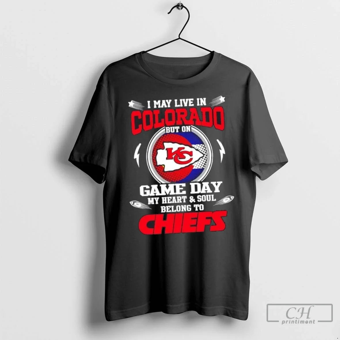 Nice I May Live In Colorado But On Game Day My Heart - Adult & Kids T-Shirts, Sweatshirts & Hoodies apparel design preview 1