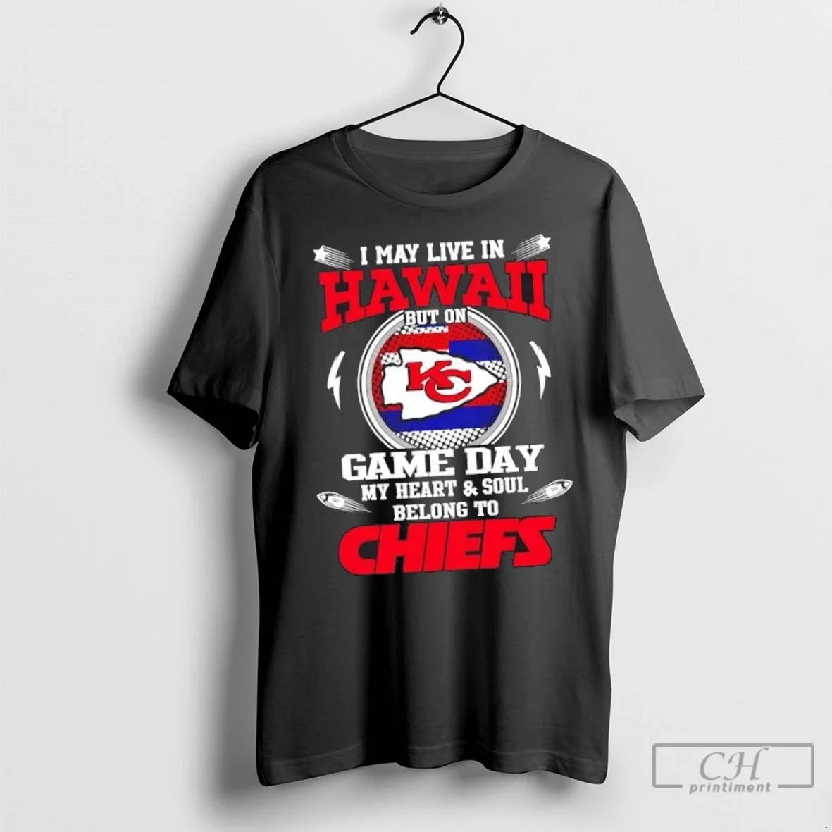 Nice I May Live In Hawaii But On Game Day My Heart - Adult & Kids T-Shirts, Sweatshirts & Hoodies apparel design preview 1