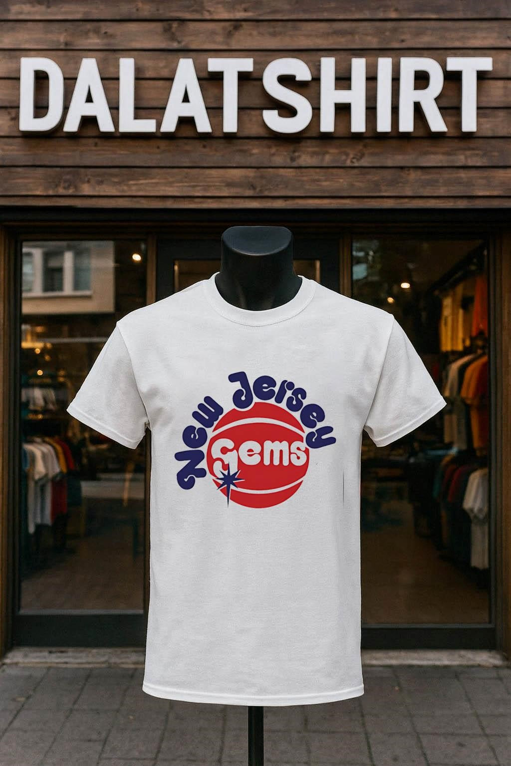 New Jersey Gems basketball logo - Adult & Kids T-Shirts, Sweatshirts & Hoodies apparel design preview 1