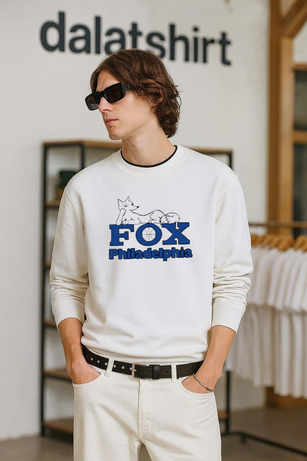 Philadelphia Fox basketball logo - Adult & Kids T-Shirts, Sweatshirts & Hoodies apparel design preview 2