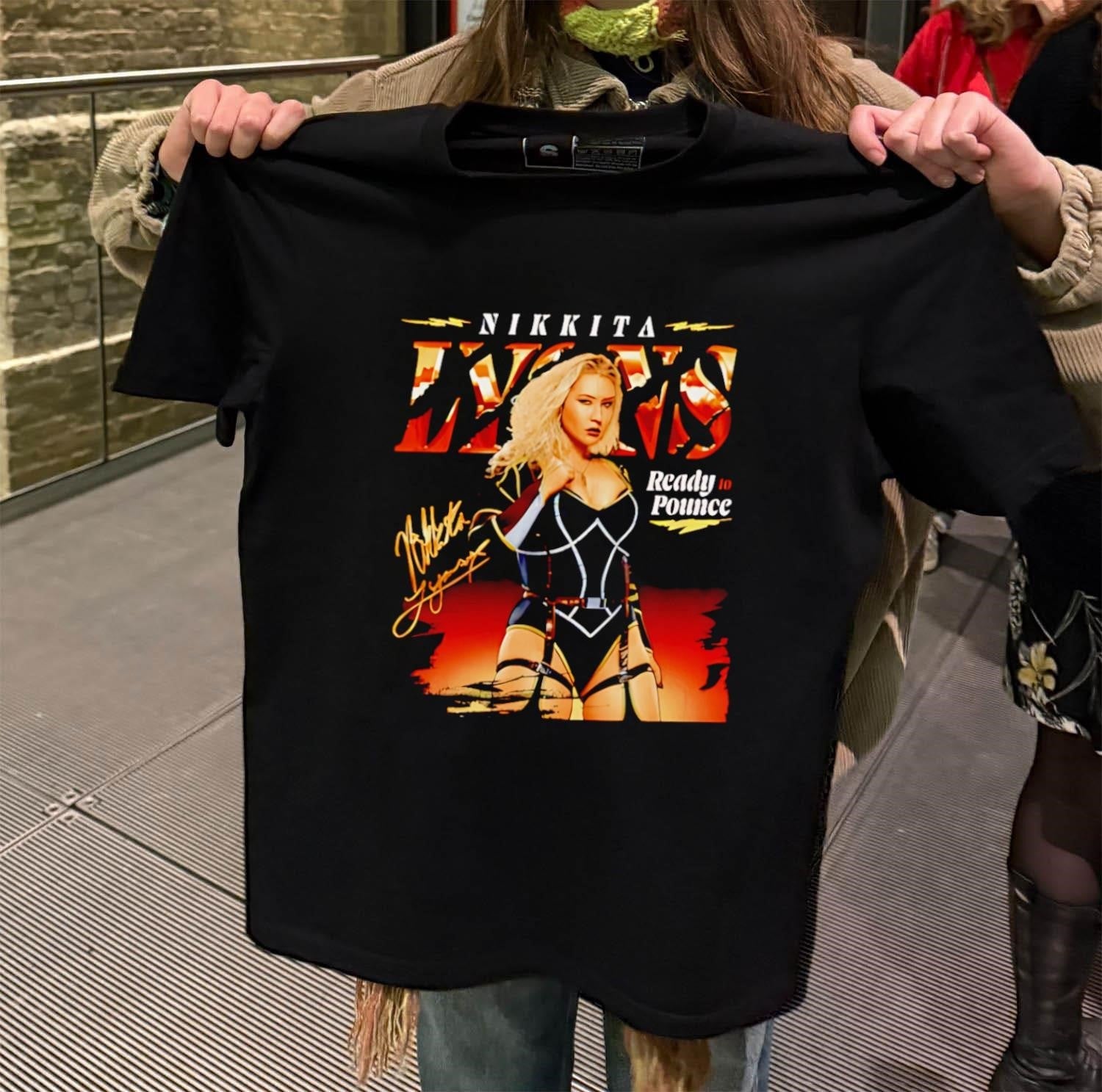 Nikkita Lyons Ready to Pounce wrestling graphic - Adult & Kids T-Shirts, Sweatshirts & Hoodies apparel design preview 2