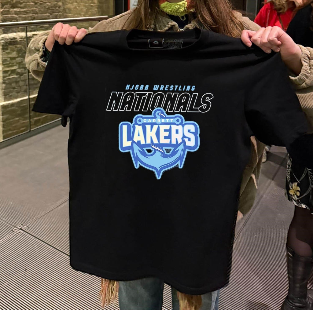 Njcaa Wrestling Nationals Garrett Lakers Anchor Logo - Adult & Kids T-Shirts, Sweatshirts & Hoodies apparel design preview 2