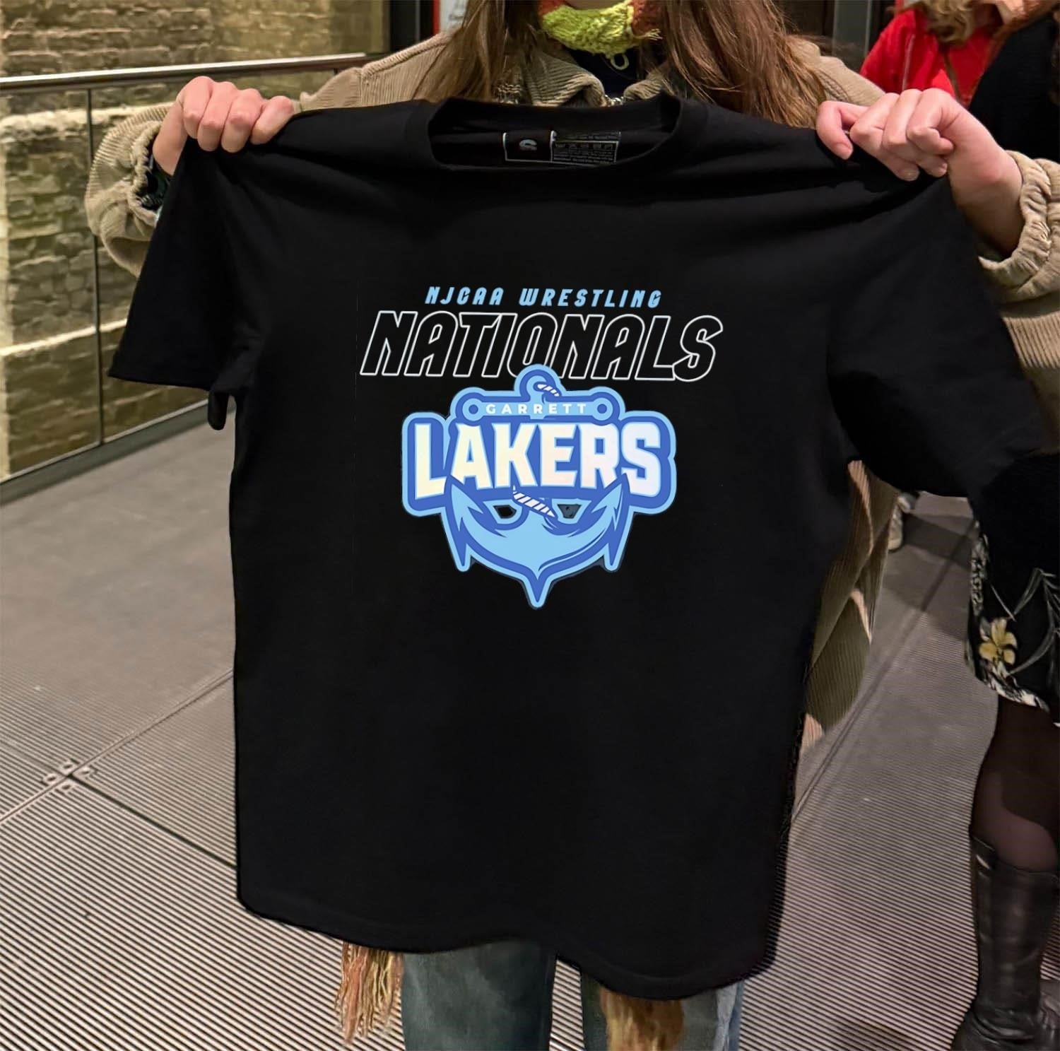 Njcaa Wrestling Nationals Garrett Lakers Anchor Logo - Adult & Kids T-Shirts, Sweatshirts & Hoodies apparel design preview 2