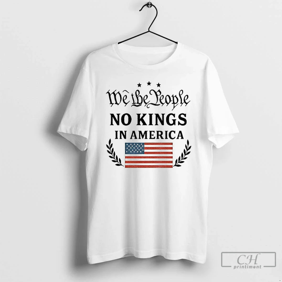 No Kings In America Anti Trump We The People Flag - Adult & Kids T-Shirts, Sweatshirts & Hoodies apparel design preview 1