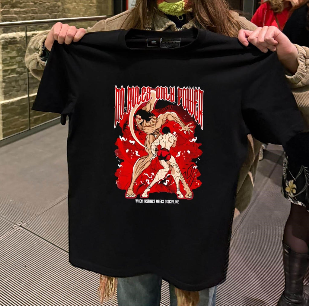No Rules Only Power Pickle Baki Hanma When Instinct - Adult & Kids T-Shirts, Sweatshirts & Hoodies apparel design preview 2