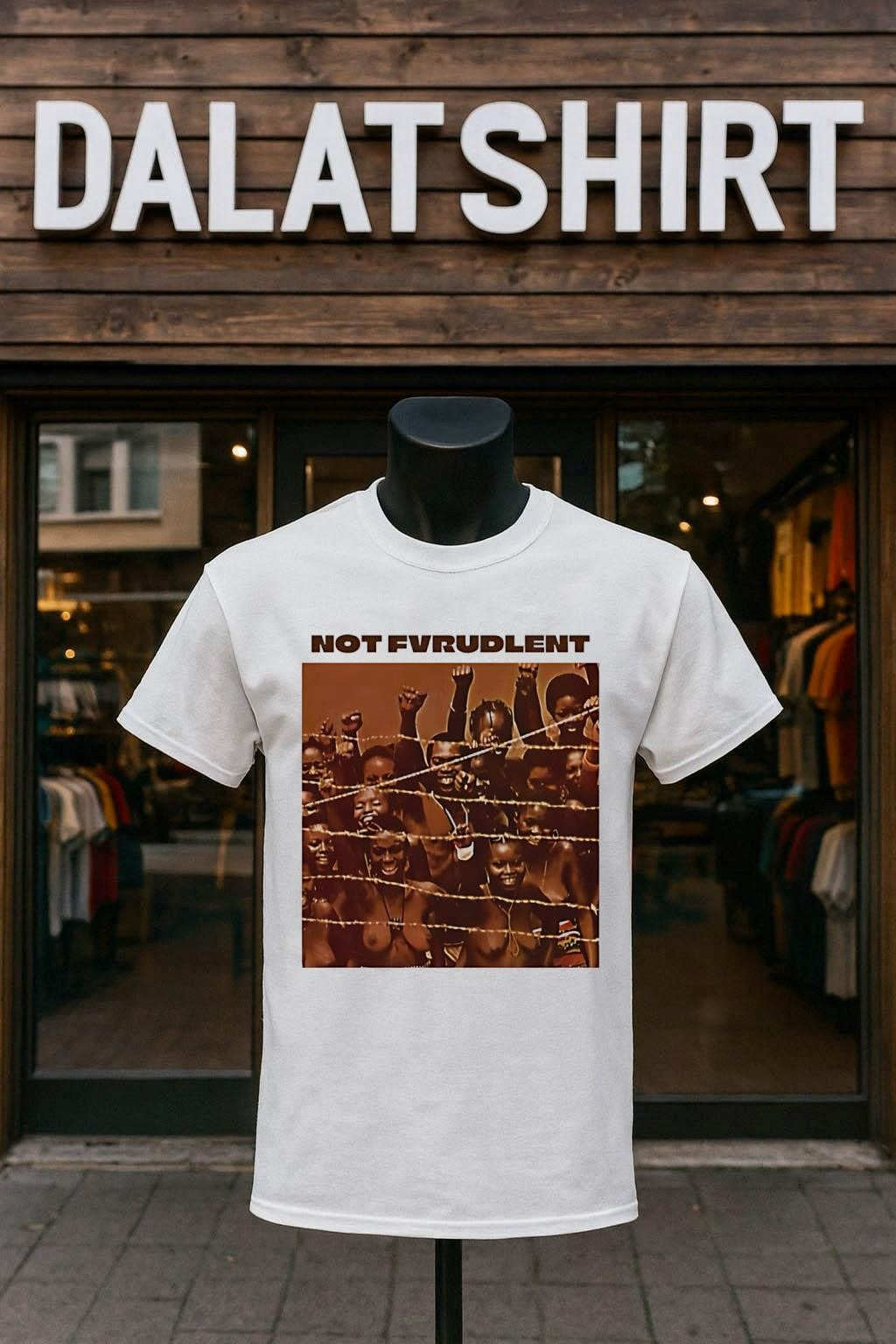 Not Fvrudlent People Behind Barbed Wire Power Graphic - Adult & Kids T-Shirts, Sweatshirts & Hoodies apparel design preview 1