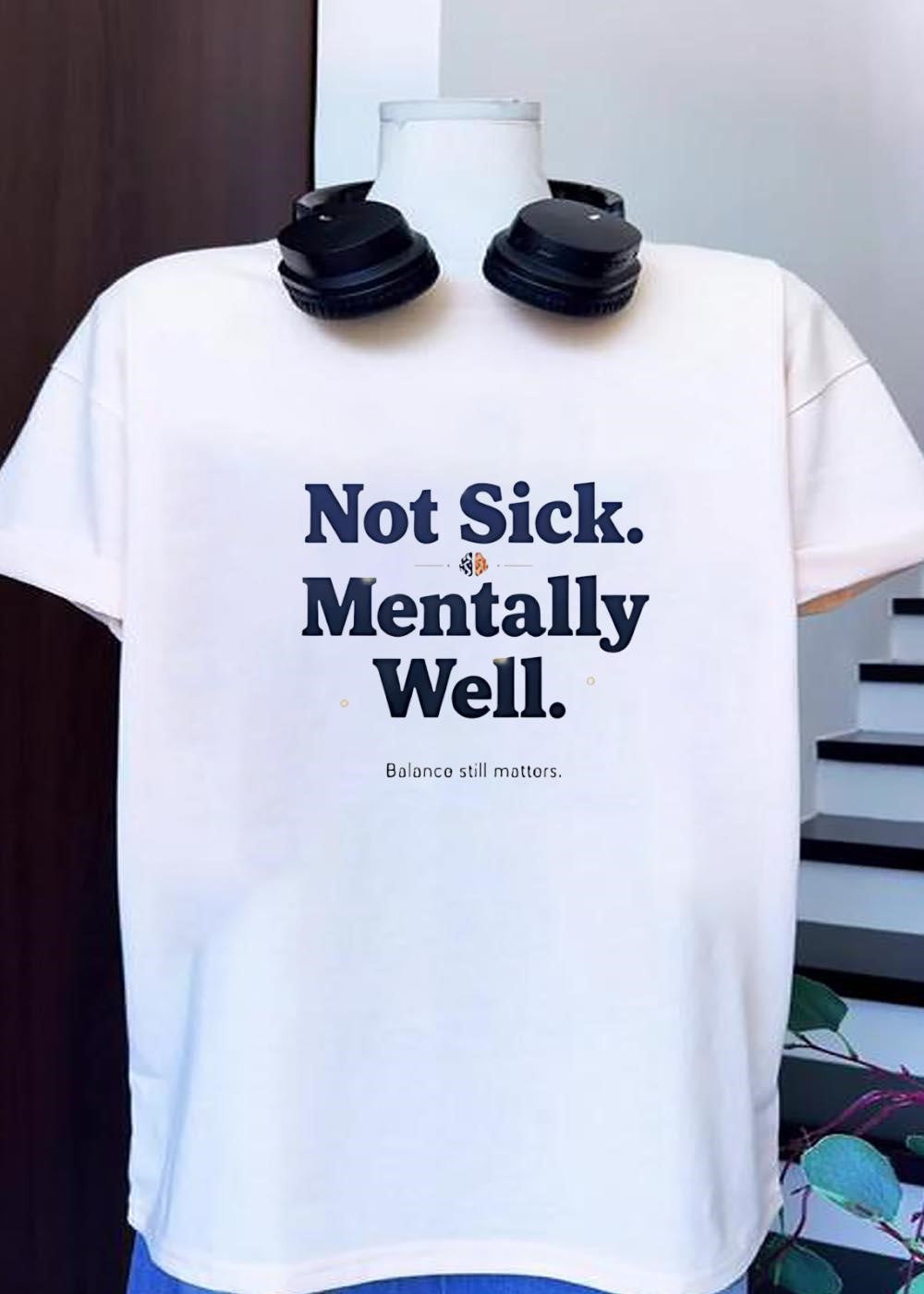 Not Sick Mentally Well Balance Still Matters - Adult & Kids T-Shirts, Sweatshirts & Hoodies apparel design preview 1