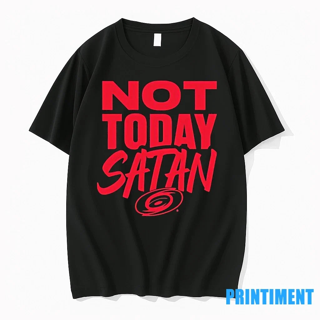 Not Today Satan Carolina Hurricanes Logo Sweater - Adult & Kids T-Shirts, Sweatshirts & Hoodies apparel design preview 1