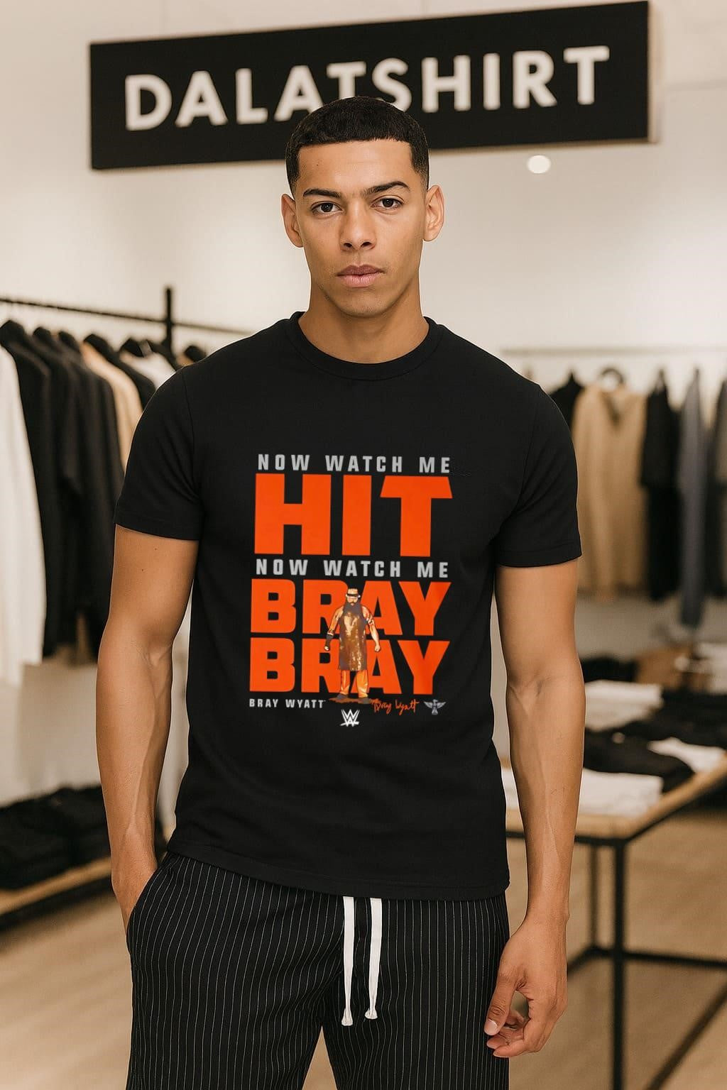 Now Watch Me Hit Bray Wyatt graphic portrait - Adult & Kids T-Shirts, Sweatshirts & Hoodies apparel design preview 1