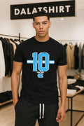 Number 10 Drake Maye North Carolina Tar Heels Stripe - Adult & Kids T-Shirts, Sweatshirts & Hoodies apparel design preview 1