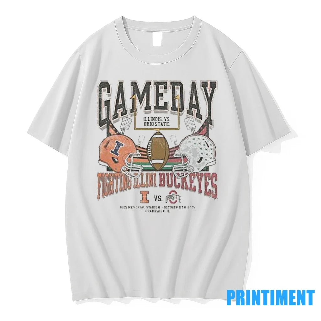 Osu Vs Illinois 2025 Gameday Matchup Helmet Sweater - Adult & Kids T-Shirts, Sweatshirts & Hoodies apparel design preview 1
