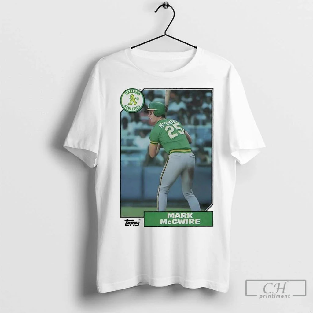 Oakland Athletics Mark Mcgwire Baseball Card Player - Adult & Kids T-Shirts, Sweatshirts & Hoodies apparel design preview 1