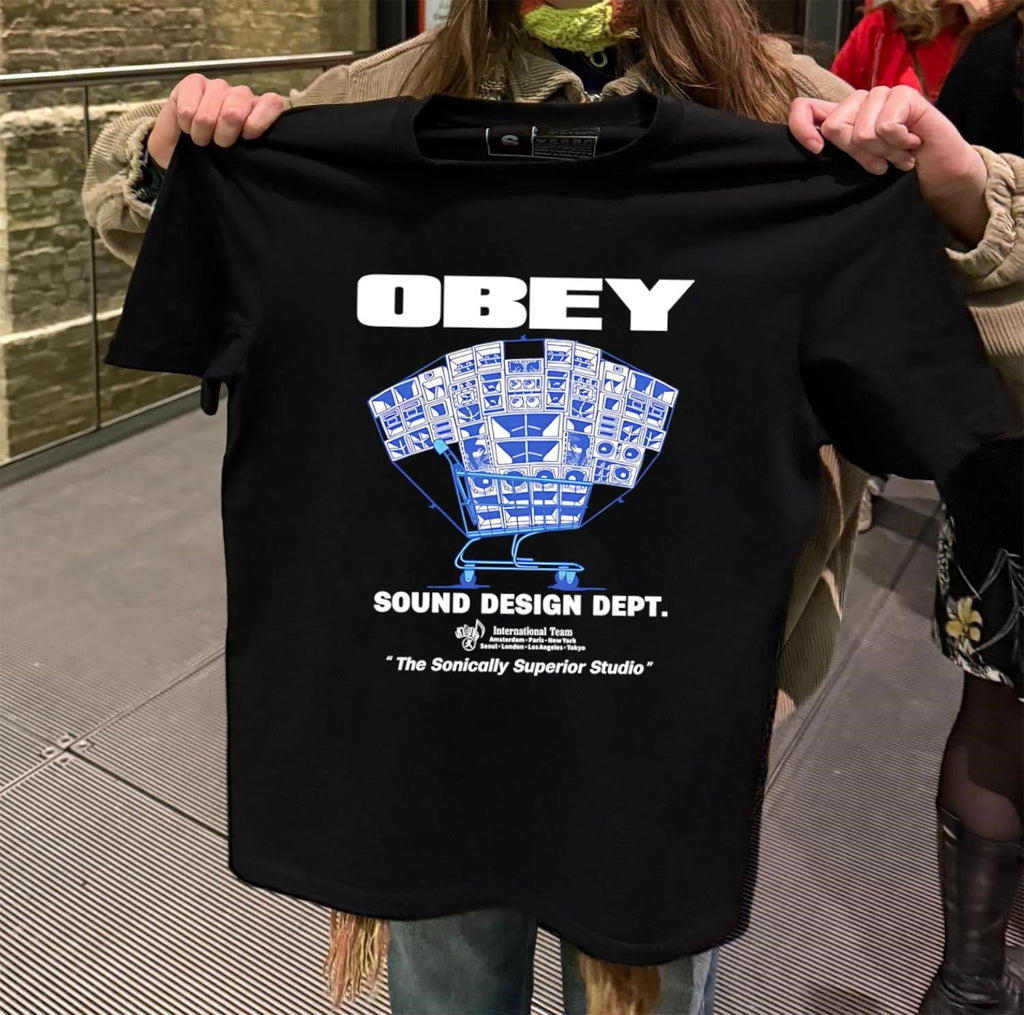 Obey Sound Design Dept International Team - Adult & Kids T-Shirts, Sweatshirts & Hoodies apparel design preview 2