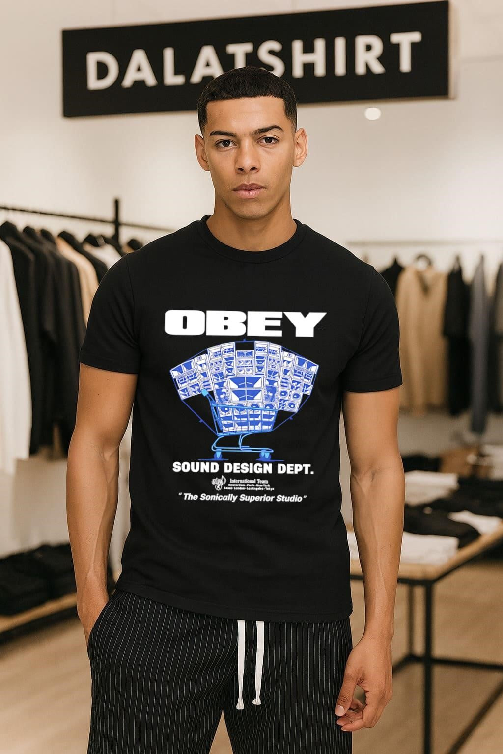 Obey Sound Design Dept International Team - Adult & Kids T-Shirts, Sweatshirts & Hoodies apparel design preview 1