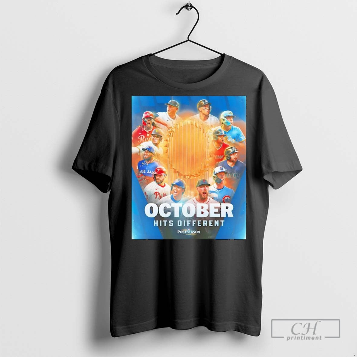 October Hits Different 2025 Postseason Players - Adult & Kids T-Shirts, Sweatshirts & Hoodies apparel design preview 1