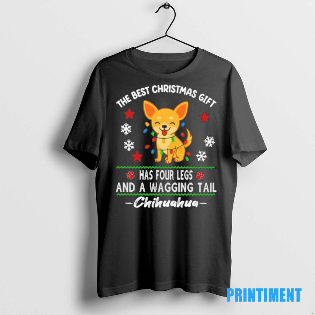 Official Chihuahua The Best Christmas Gift Has Four - Adult & Kids T-Shirts, Sweatshirts & Hoodies apparel design preview 1