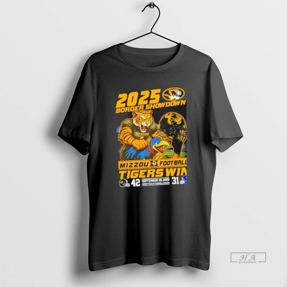 Official Trendy 2025 Border Showdown Mizzou Tigers - Adult & Kids T-Shirts, Sweatshirts & Hoodies apparel design preview 1