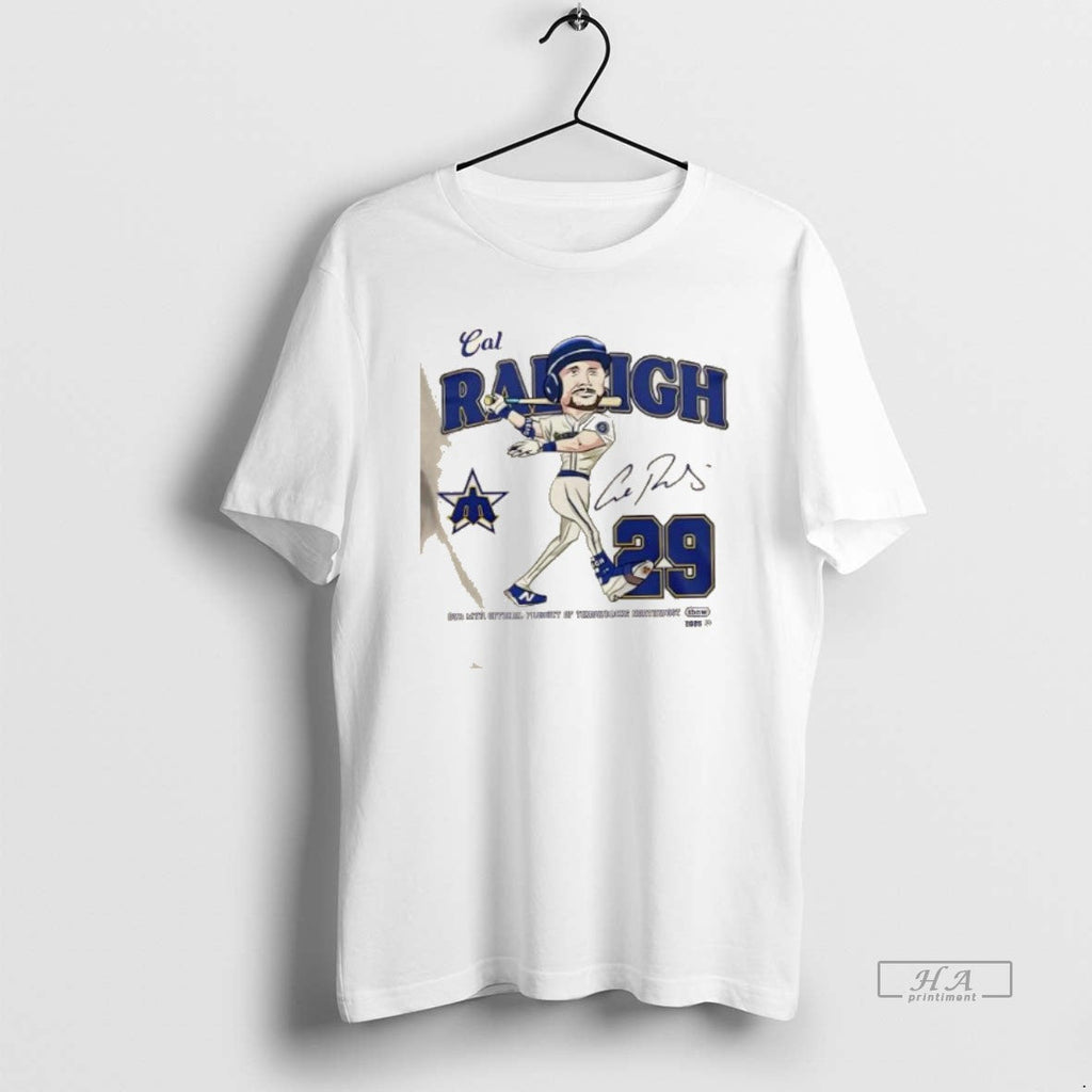 Official Trendy 2025 Cal Raleigh Mvp Seattle Mariners - Adult & Kids T-Shirts, Sweatshirts & Hoodies apparel design preview 1