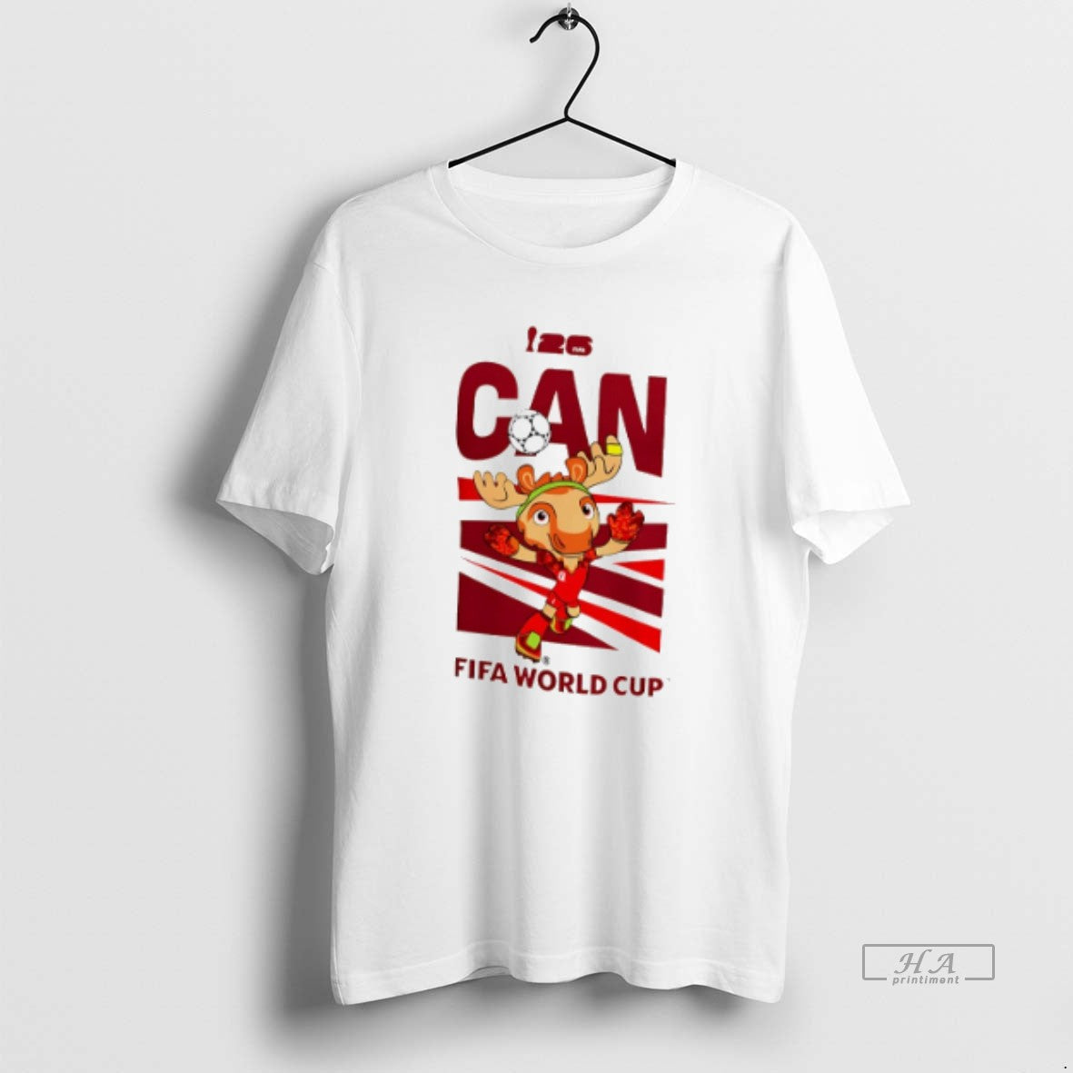 Official Trendy 2026 Can World Cup Canada Mascot - Adult & Kids T-Shirts, Sweatshirts & Hoodies apparel design preview 1