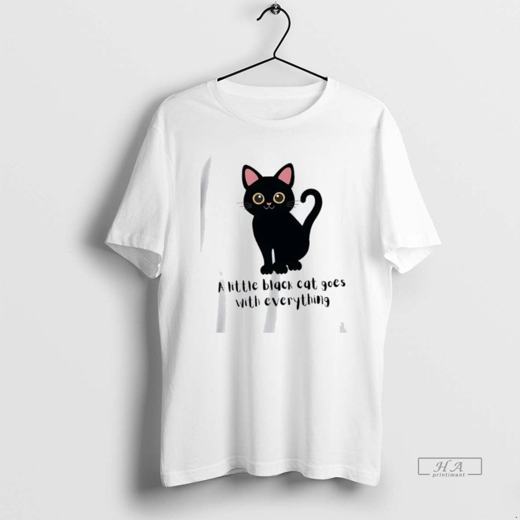 Official Trendy A Little Black Cat Goes With - Adult & Kids T-Shirts, Sweatshirts & Hoodies apparel design preview 1
