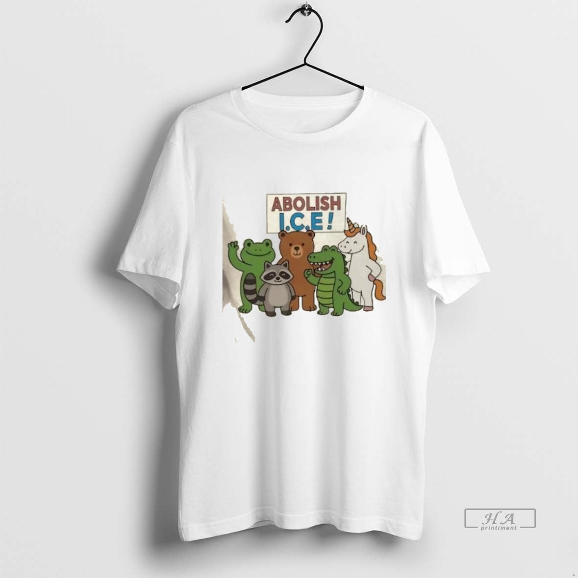 Official Trendy Abolish Ice Frog Unicorn Raccoon Bear - Adult & Kids T-Shirts, Sweatshirts & Hoodies apparel design preview 1