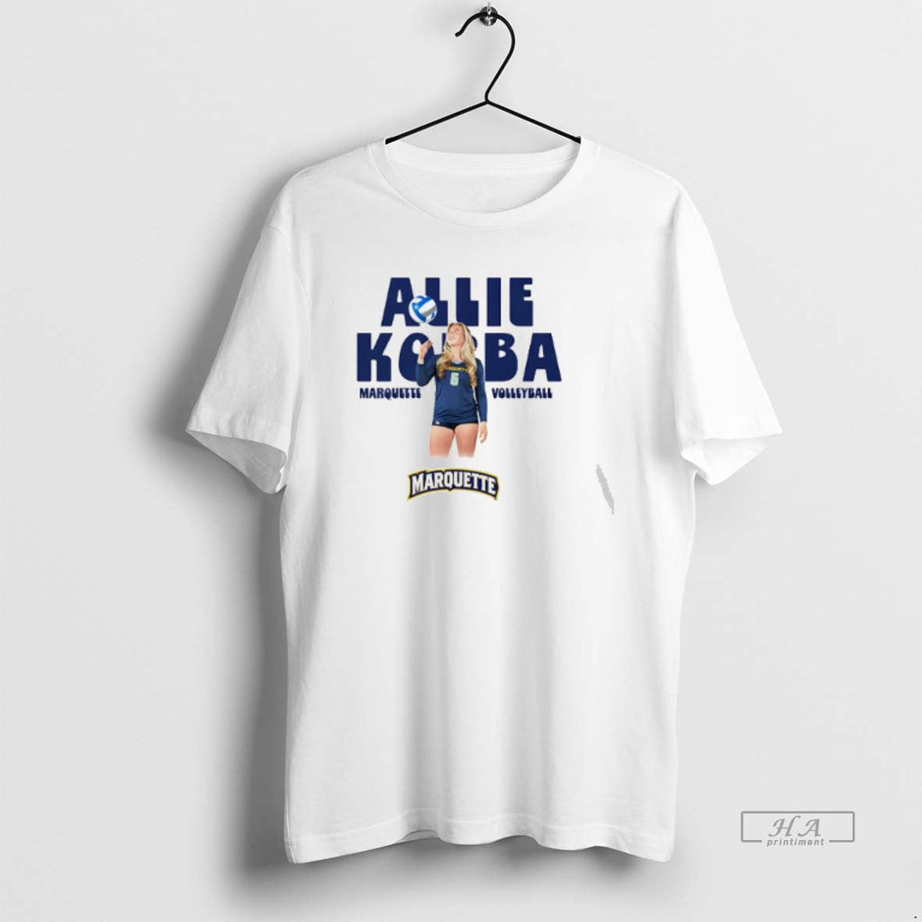 Official Trendy Alexandra Korba Marquette Volleyball - Adult & Kids T-Shirts, Sweatshirts & Hoodies apparel design preview 1
