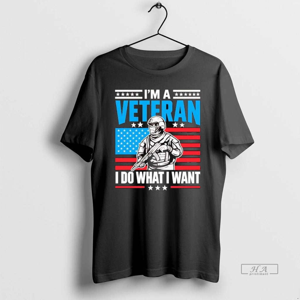 Official Trendy American Im A Veteran I Do What Want - Adult & Kids T-Shirts, Sweatshirts & Hoodies apparel design preview 1